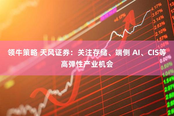领牛策略 天风证券：关注存储、端侧 AI、CIS等高弹性产业机会