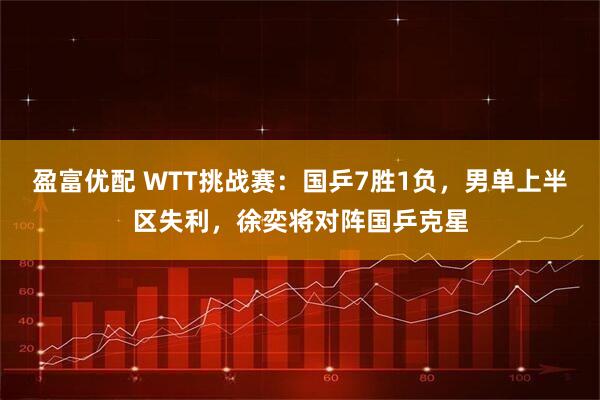 盈富优配 WTT挑战赛：国乒7胜1负，男单上半区失利，徐奕将对阵国乒克星