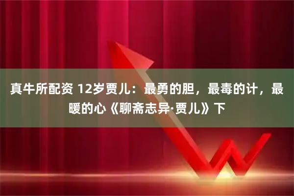 真牛所配资 12岁贾儿：最勇的胆，最毒的计，最暖的心《聊斋志异·贾儿》下